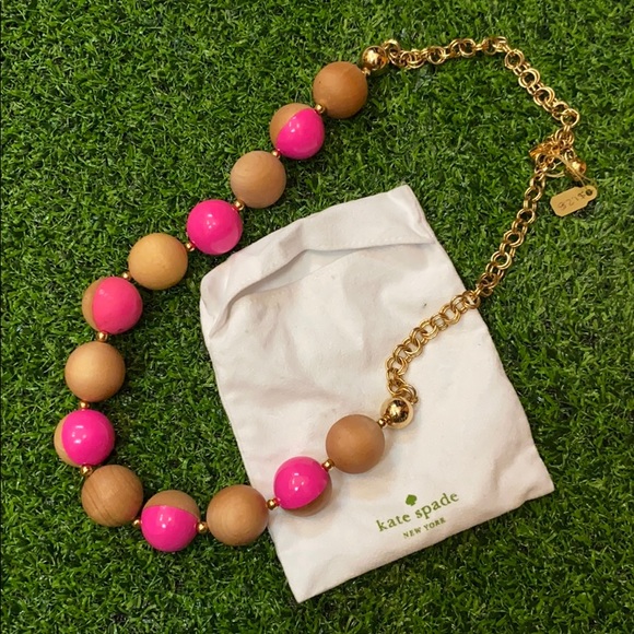 Kate Spade ♠️ color block wooden bead necklace - Picture 1 of 1